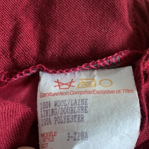 Wine Red Straight Leg Pants - Picture 4 of 13